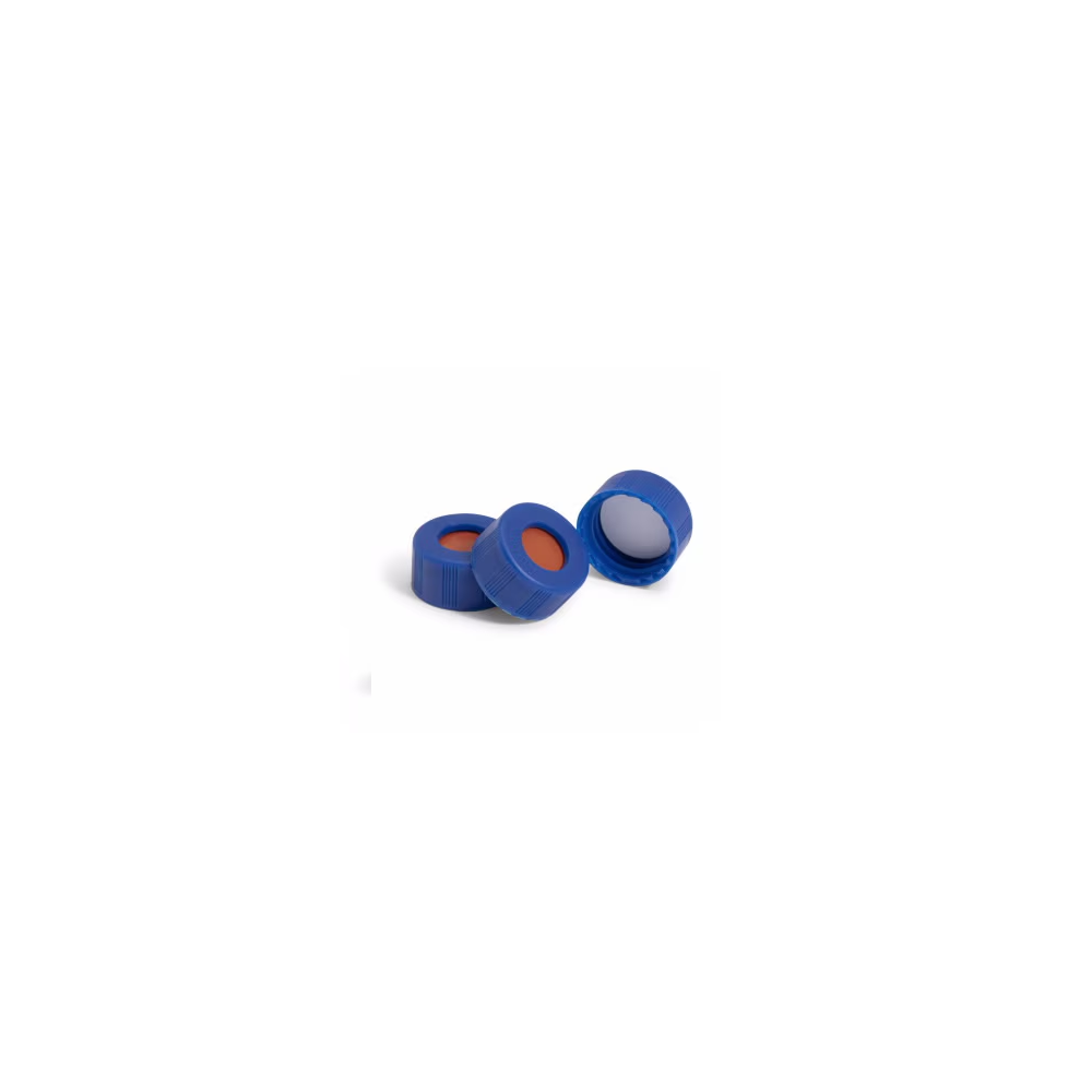 [Agilent] Cap, Screw, Blue, with PTFE/Red silicone septa