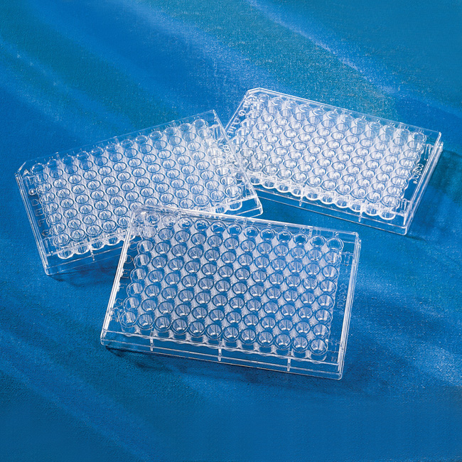 96 Well Clear Flat Bottom [Polystyrene TC-Treated Microplates, Individually Wrapped, with Lid